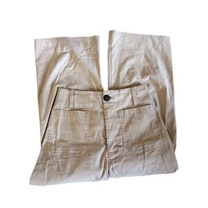 Maeve Wide Leg Pants in Light Beige
